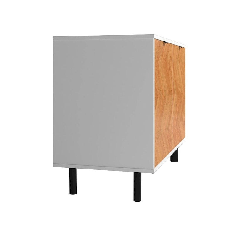 Mid-Century Modern Accent Cabinet with 2 Soft-Close Doors & Shelves, 35.43"L