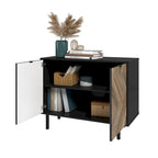Mid-Century Modern Accent Cabinet with 2 Soft-Close Doors & Shelves, 35.43"L