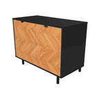 Mid-Century Modern Accent Cabinet with 2 Soft-Close Doors & Shelves, 35.43"L