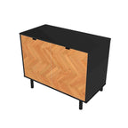 Mid-Century Modern Accent Cabinet with 2 Soft-Close Doors & Shelves, 35.43"L