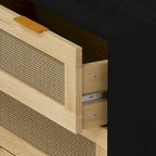 3-Drawers Rattan Storage Cabinet for Bedroom,Living Room,Dining Room