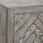 Rustic Grey Geometric 4-door Console