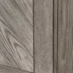 Rustic Grey Geometric 4-door Console
