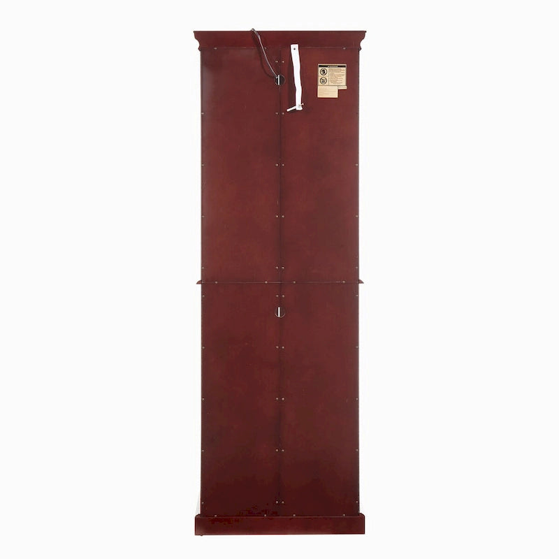 Lighted Curio Diapaly Cabinet,Adjustable Shelves,Mirrored Back Panel,Tempered Glass Doors (6 Tier),(E26 light bulb not included)