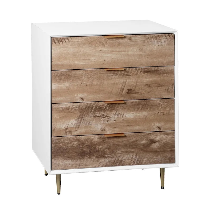Wooden Tall 4 Drawer Dresser