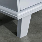Anti-Toppling Wood Kitchen Storage Cabinet with Doors - N/A