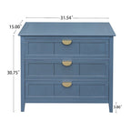 Meuble à 3 tiroirs, Mobilier américain, Convient pour chambre, salon, bureau