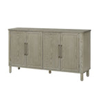 Four Door Sideboard Storage Cabinet With Curved Countertop