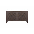 Vintage American Country Wooden Sideboard with Four Doors