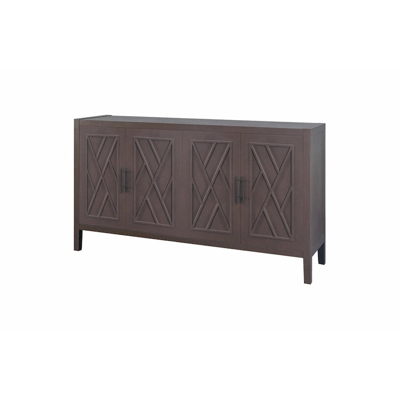 Vintage American Country Wooden Sideboard with Four Doors