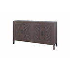 Vintage American Country Wooden Sideboard with Four Doors