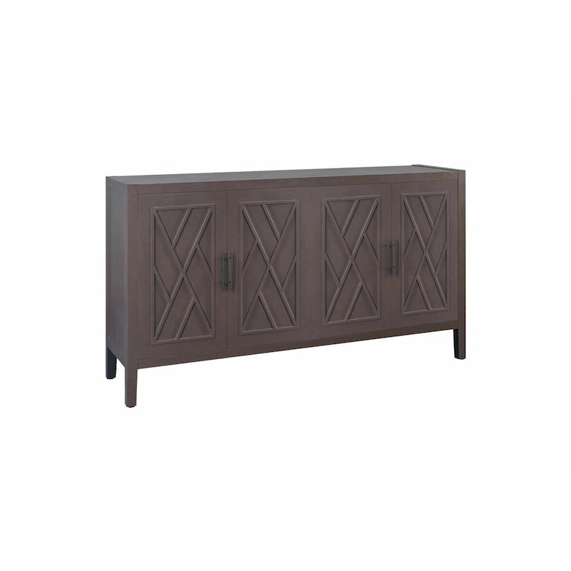 Vintage American Country Wooden Sideboard with Four Doors