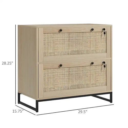 2 Drawer File Cabinet with Lock,Vertical Filing Cabinet with Keys