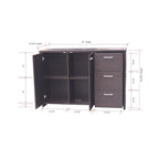 Sideboard Buffet Storage Cabinet, Oak Chocolate