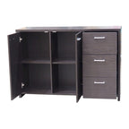 Sideboard Buffet Storage Cabinet, Oak Chocolate