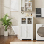 Meuble de rangement avec étagères réglables Portes en verre - 30P x 60L x 108,5H