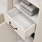 Meuble colonne étroit à double porte de hauteur réduite - 40L * 30l * 165H cm