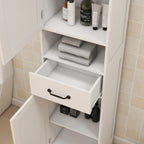 Meuble colonne étroit à double porte de hauteur réduite - 40L * 30l * 165H cm