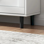 Meuble à chaussures avec porte coulissante type "grange", organisateur de chaussures avec 2 tiroirs basculants, meuble à chaussures autoportant avec rangement ouvert