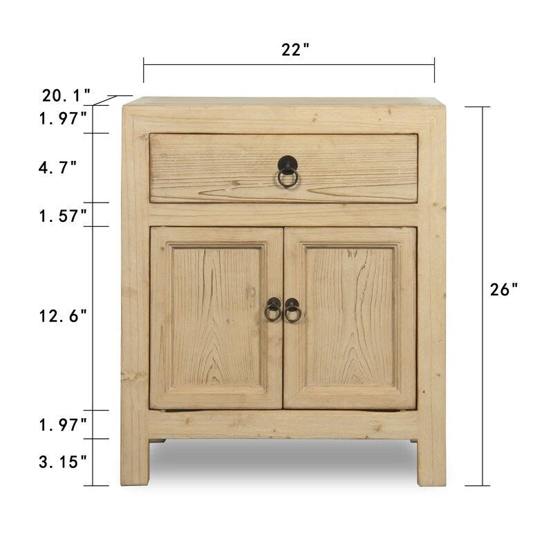 Table de chevet avec un tiroir 22x20x26H